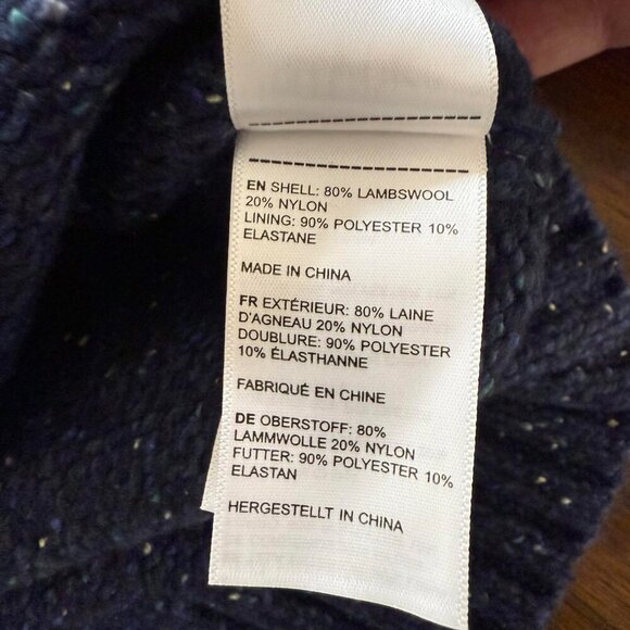 UNTUCKit Mens Vangone Button Mock Neck Donegal Sweater Lambswool Navy XXL - Picture 5 of 7